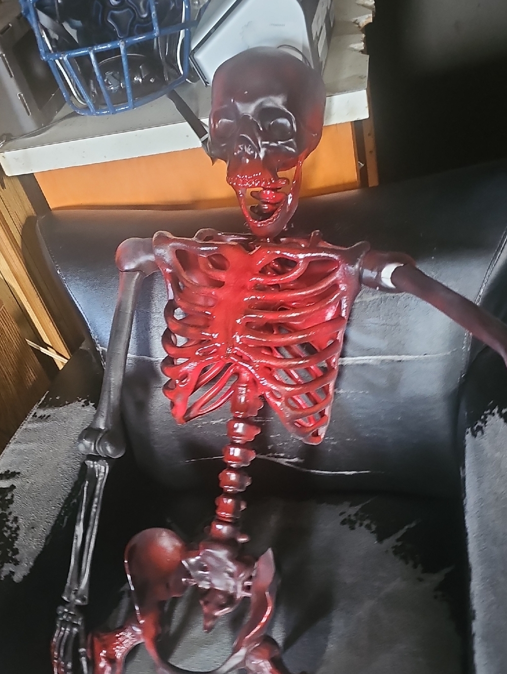 Red Decorative Skeleton Home Art Accent